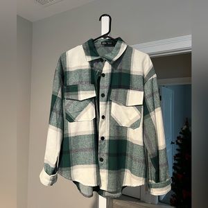 Green, Black, and White Flannel